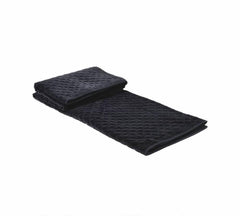 6ft. Super King-size Black Cotton Velvet Bedspread