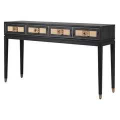 Ebony Four Drawer Console Table