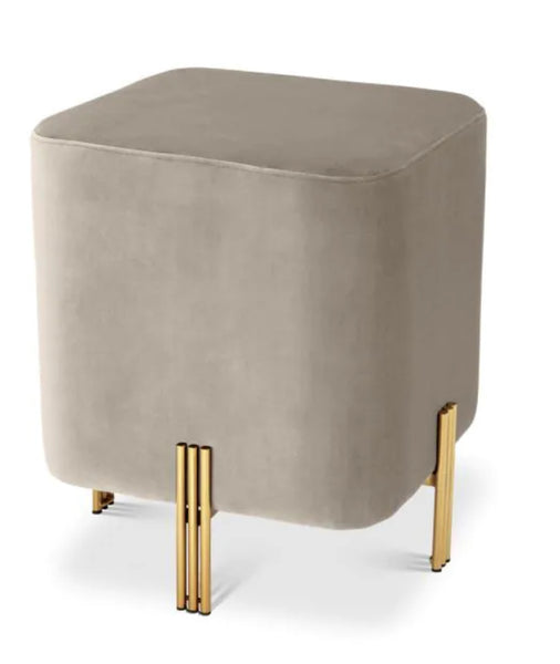 Stool Burnett Savona Greige Velvet