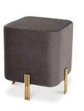 Stool Burnett Savona Grey Velvet