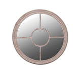 Large Round Taupe Mirror