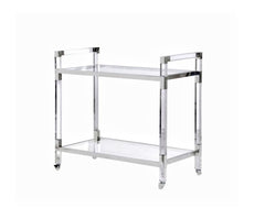 Acrylic and Glass Service Trolley