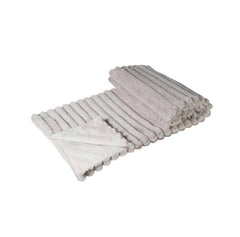 Cloud Ribbed Faux Fur Throw