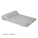 Chair Throw - Grey Faux Fur