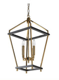 Brass Colour and Black Pendant Light
