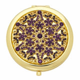 Amethyst "February" compact mirror