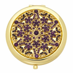 Amethyst "February" compact mirror